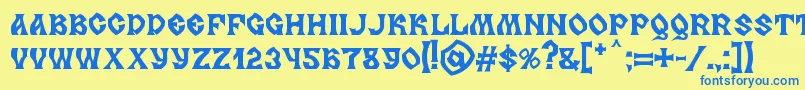 Police MB Slavonic Minsk – polices bleues sur fond jaune