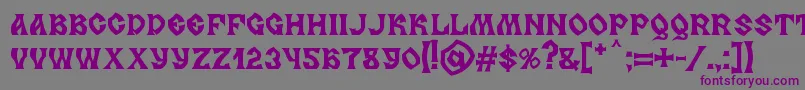 MB Slavonic Minsk Font – Purple Fonts on Gray Background