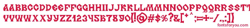 Шрифт MB Slavonic Minsk – красные шрифты на белом фоне