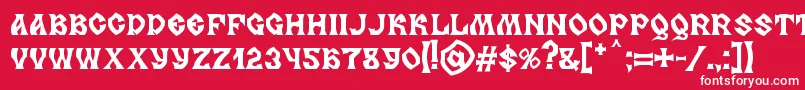 MB Slavonic Minsk Font – White Fonts on Red Background