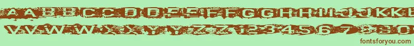 VtksCurve Font – Brown Fonts on Green Background