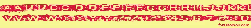 VtksCurve Font – Red Fonts on Yellow Background