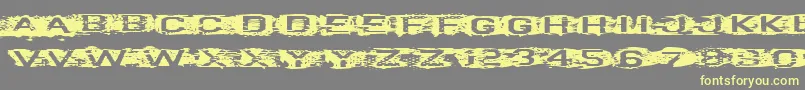 VtksCurve Font – Yellow Fonts on Gray Background