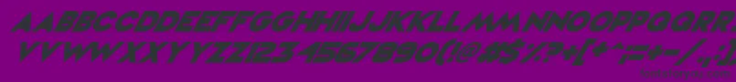 VampireRavesItalic Font – Black Fonts on Purple Background