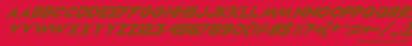 VampireRavesItalic Font – Brown Fonts on Red Background