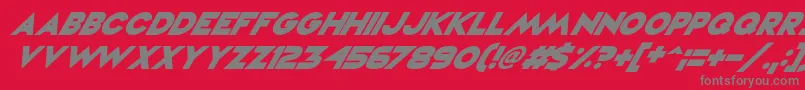 VampireRavesItalic Font – Gray Fonts on Red Background