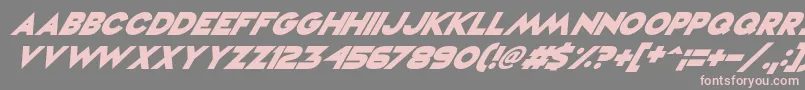 VampireRavesItalic Font – Pink Fonts on Gray Background
