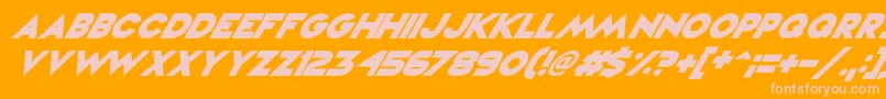 VampireRavesItalic Font – Pink Fonts on Orange Background