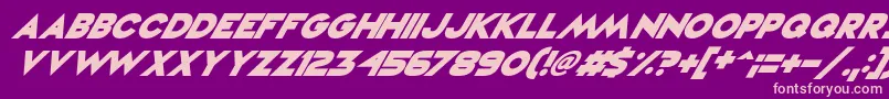 VampireRavesItalic Font – Pink Fonts on Purple Background