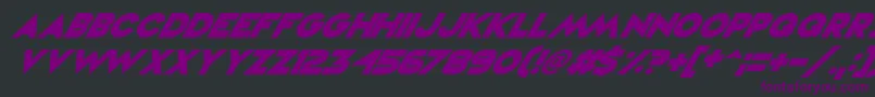 VampireRavesItalic Font – Purple Fonts on Black Background