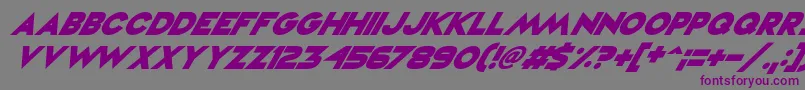 VampireRavesItalic Font – Purple Fonts on Gray Background