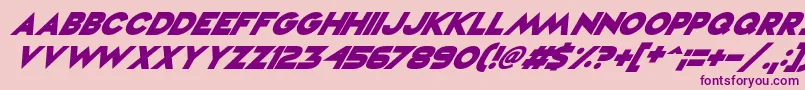 VampireRavesItalic Font – Purple Fonts on Pink Background
