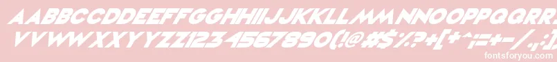 Шрифт VampireRavesItalic – белые шрифты на розовом фоне