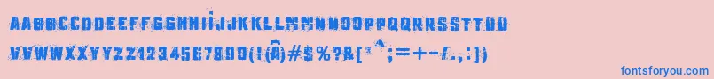 MB Underground Font – Blue Fonts on Pink Background