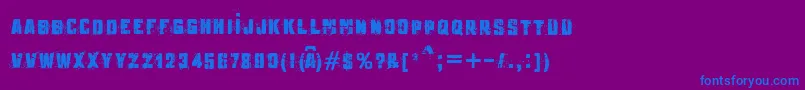 Шрифт MB Underground – синие шрифты на фиолетовом фоне