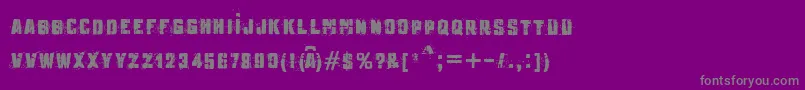 フォントMB Underground – 紫の背景に灰色の文字