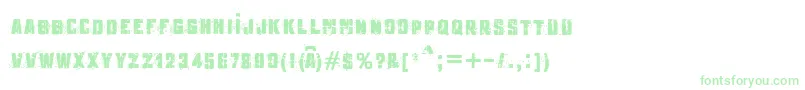 MB Underground Font – Green Fonts on White Background