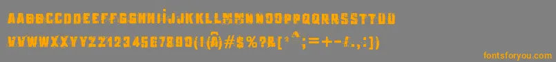 MB Underground Font – Orange Fonts on Gray Background