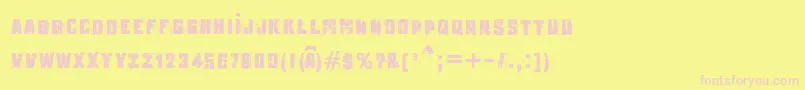 MB Underground Font – Pink Fonts on Yellow Background