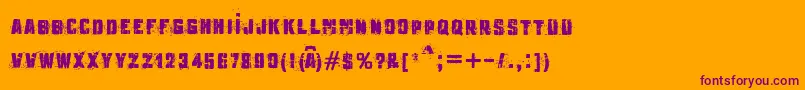 MB Underground Font – Purple Fonts on Orange Background