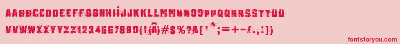 MB Underground Font – Red Fonts on Pink Background