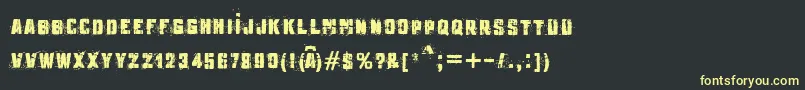 MB Underground Font – Yellow Fonts on Black Background