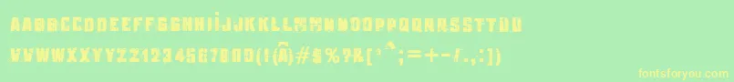 MB Underground Font – Yellow Fonts on Green Background