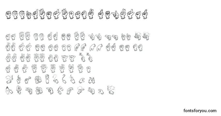 Шрифт MccidFslFont2 Regular – алфавит, цифры, специальные символы