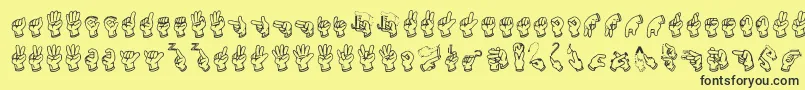 Więcej informacji o czcionce MccidFslFont2 Regular Czcionka MccidFslFont2 Regular – czarne czcionki na żółtym tle