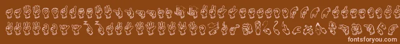 Шрифт MccidFslFont2 Regular – розовые шрифты на коричневом фоне