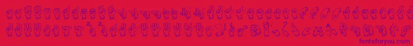 MccidFslFont2 Regular Font – Purple Fonts on Red Background