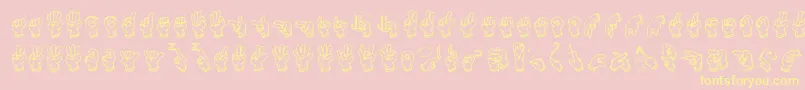 Police MccidFslFont2 Regular – polices jaunes sur fond rose