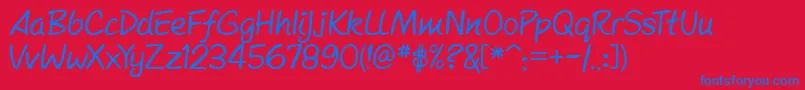 mcgarg   Font – Blue Fonts on Red Background