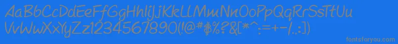 mcgarg  -Schriftart – Graue Schriften auf blauem Hintergrund