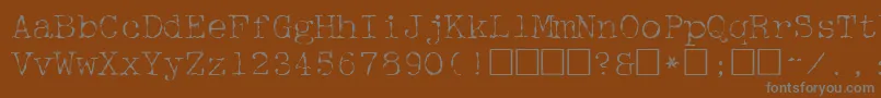 フォントMcgf     – 茶色の背景に灰色の文字