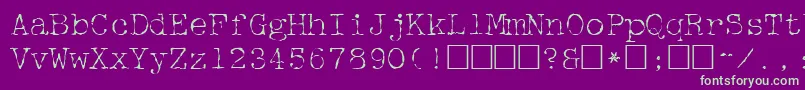 Mcgf     Font – Green Fonts on Purple Background