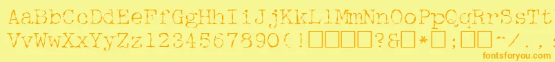 Mcgf     Font – Orange Fonts on Yellow Background