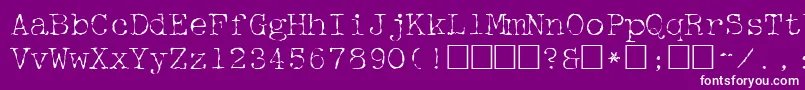 フォントMcgf     – 紫の背景に白い文字