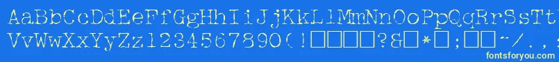 Mcgf     Font – Yellow Fonts on Blue Background