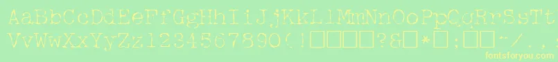 Mcgf     Font – Yellow Fonts on Green Background