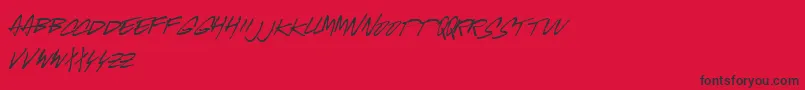 MCGUS    Font – Black Fonts on Red Background