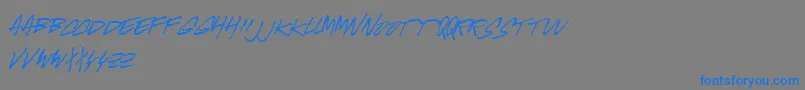 MCGUS    Font – Blue Fonts on Gray Background