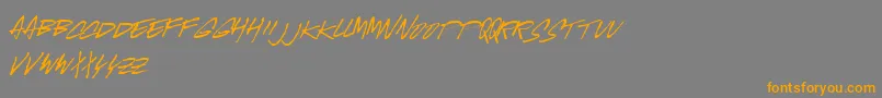 MCGUS    Font – Orange Fonts on Gray Background