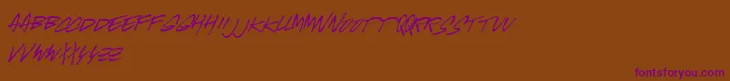 MCGUS    Font – Purple Fonts on Brown Background