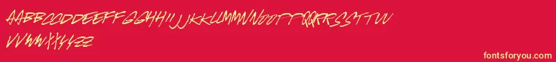 MCGUS    Font – Yellow Fonts on Red Background