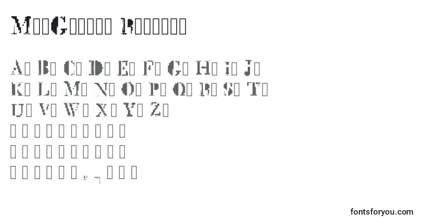 MckGlitch Regularフォント–アルファベット、数字、特殊文字