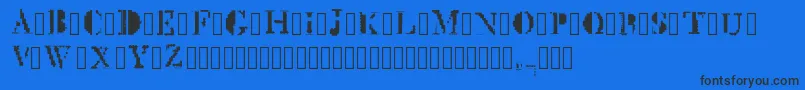 MckGlitch Regular Font – Black Fonts on Blue Background