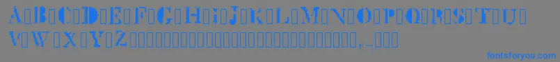 MckGlitch Regular-Schriftart – Blaue Schriften auf grauem Hintergrund