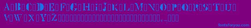 MckGlitch Regular Font – Blue Fonts on Purple Background