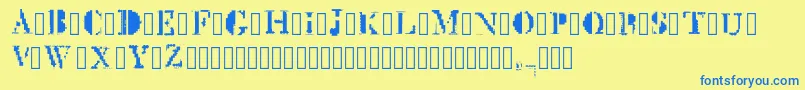 MckGlitch Regular Font – Blue Fonts on Yellow Background